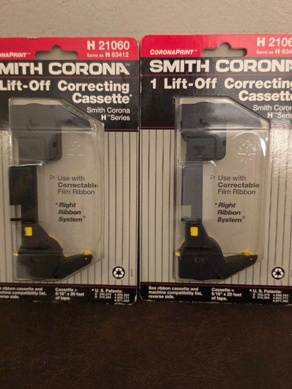 (2) Smith Corona H 21060 (H 63412) 1 Lift-off Correcting Cassette